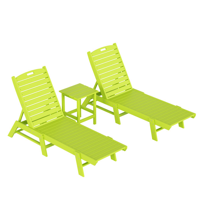 Beachcrest Home Shavon Outdoor Chaise Lounge Set with Table & Reviews Wayfair